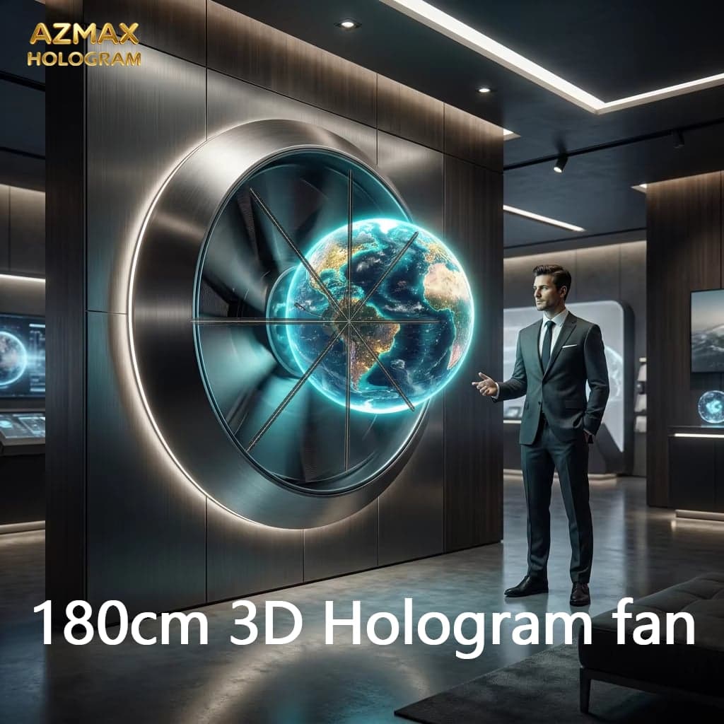 Wholesale 79inch 3D Hologram Fan Display Large Size App Control 3D Holographic Advertising for Exhibition/Shopping Mall