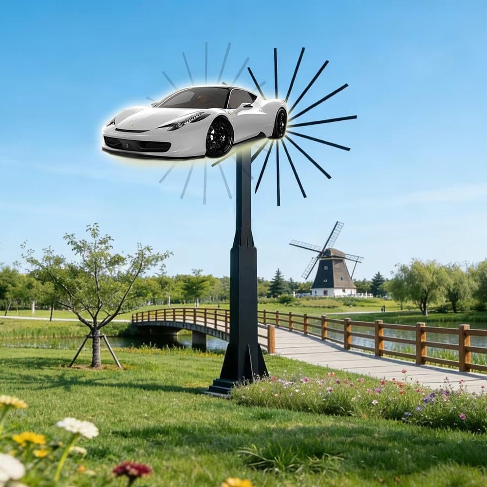 COEUS 280cm 12288LED 1x3 Splicing Outdoor/Indoor Holographic Fans 3D Hologram Projector Ultra High Definition Super Bright 176