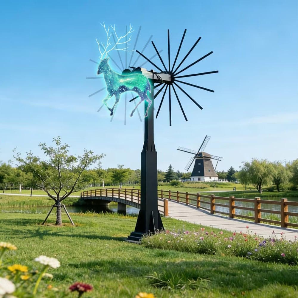Education Hologram Equipment Portable 3D Holographic LED Display Ultra High Definition 300CM 16Blade High Outdoor Indoor