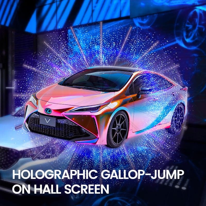 AZMAX 110 Outdoor Portable Holographic LED Advertising Fan Ultra High Definition Naked-Eye 3D Display Education Accept OEM
