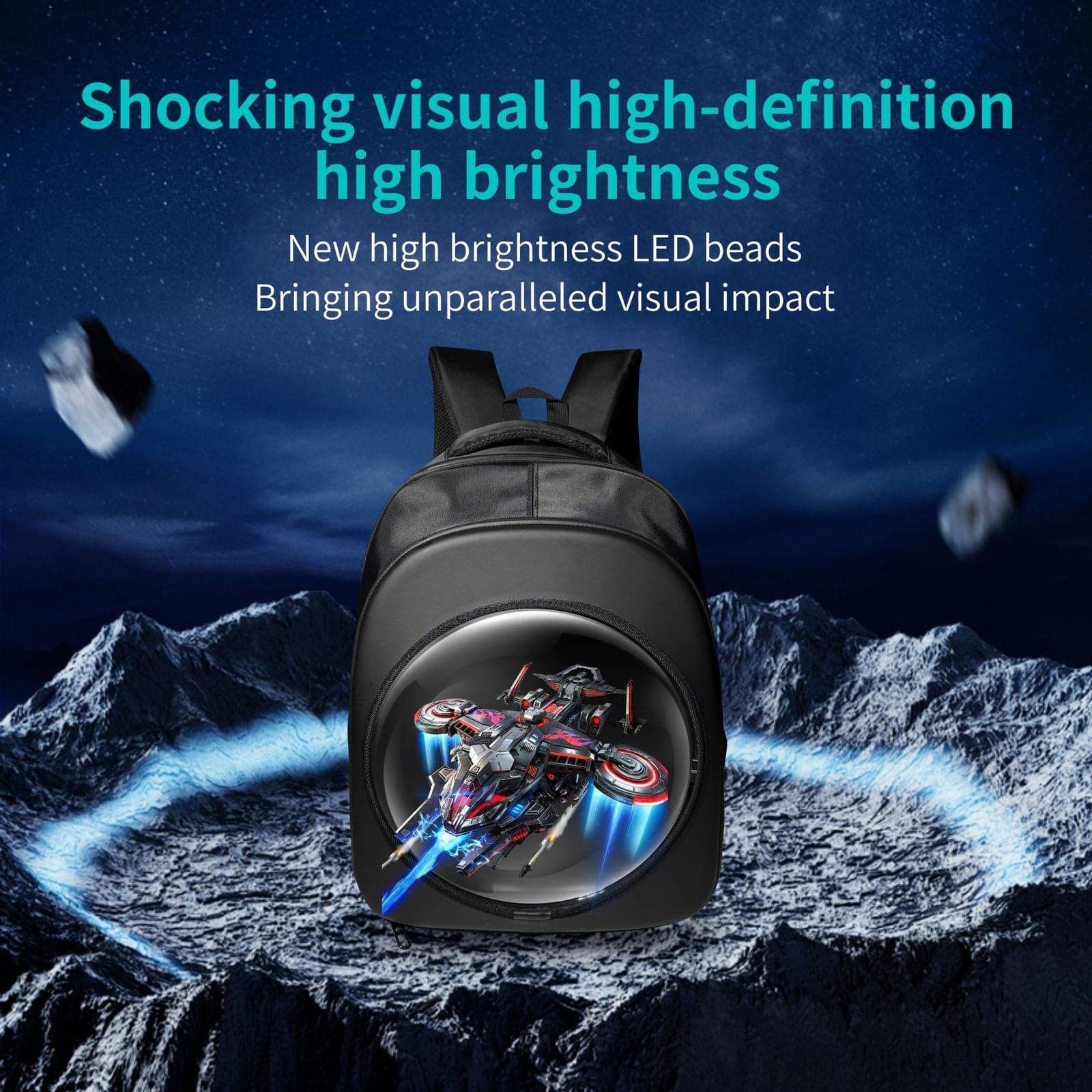 Portable Outdoor OEM Smart Digital Signage Backpack 3D Holographic Projector Replacing Content Via Mobile for Street Marketing
