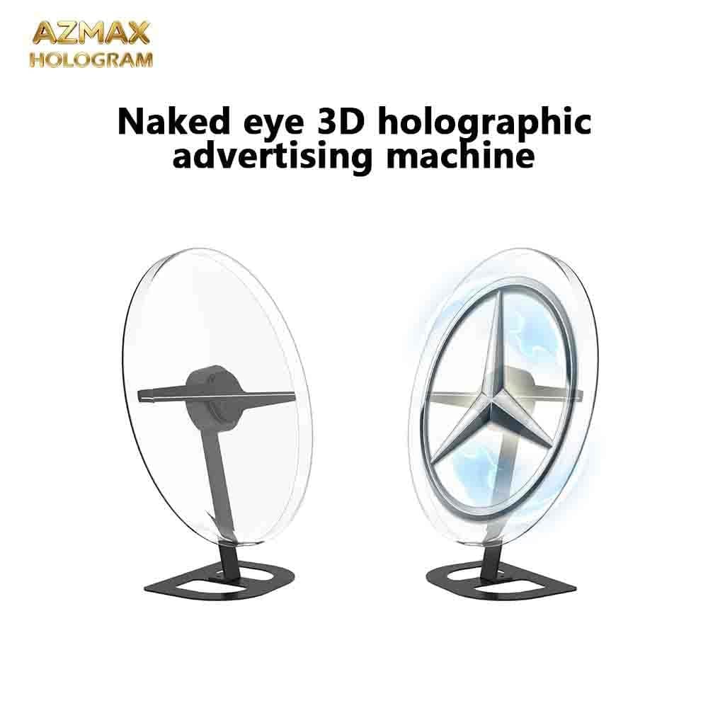 AZMAX 42cm 224 LED Acrylic Protector High Resolution 3D Halogram Fan Projection for Indoor Advertising Creative Outdoor