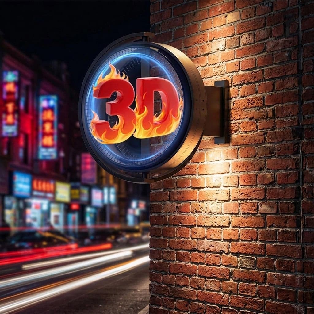 Advertising Light Box LED Display Screen 3D Hologram Fan Double Sided Digital Signage Outdoor Indoor High Brightness Commercial