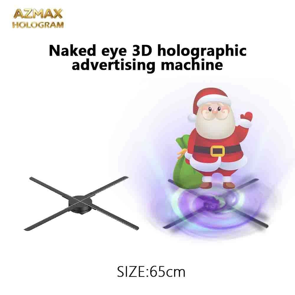 AZMAX OEM Ultra High Definition 1280LED Indoor Digital Signage 3D Hologram Projector Holographic Transparent LED Display Screen