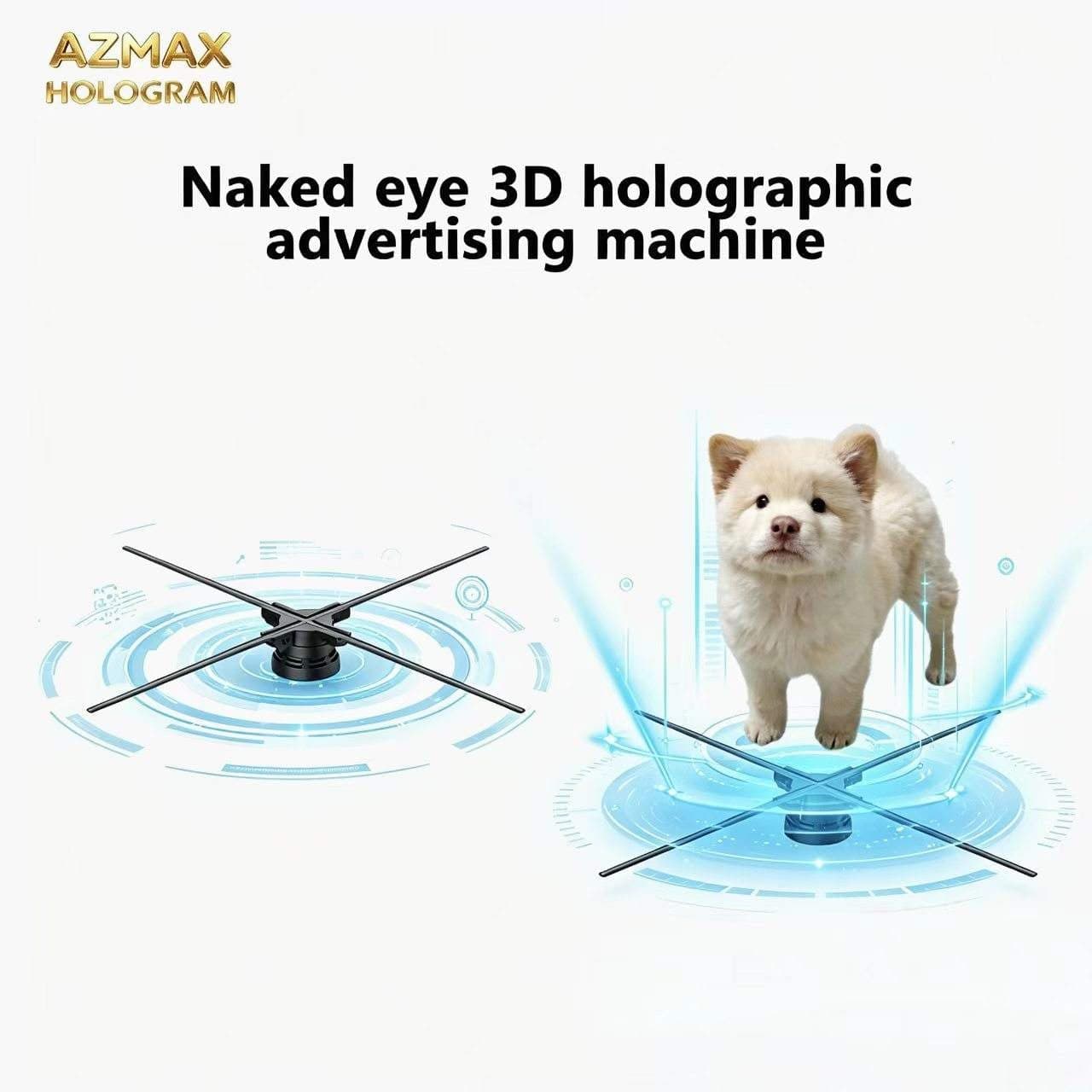 AZMAX 56cm 1104LED Indoor/Outdoor 3D Hologram Advertising Display Fan OEM Education Ready