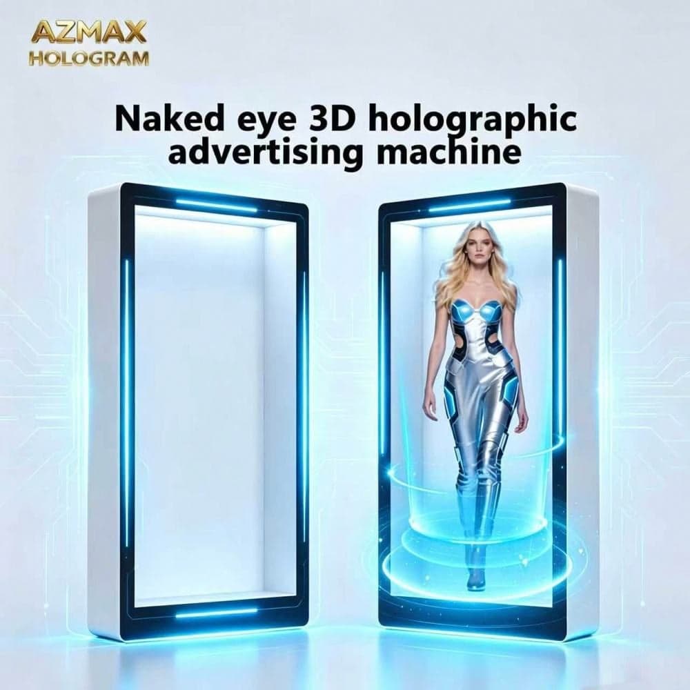 COEUS 32IN-86IN Rectangle Advertising Light Box 3D Hologram LED with Square Pattern Metal Steel Aluminum Frame Acrylic Material