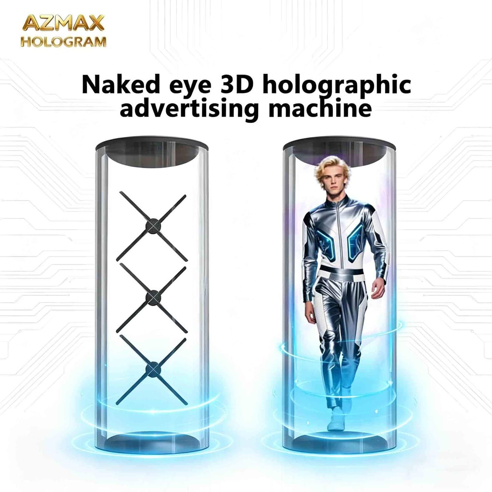 Ultra HD 3D Holographic Fans Projector OEM for Education & Business Use-Outdoor & Indoor Transparent Advertising Displays